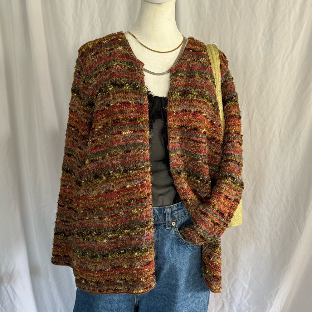 TALBOTS- women’s wool/silk/cotton knit cardigan sweater - size X